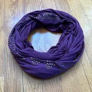 Lightweight Gold Studded Infinity Scarf